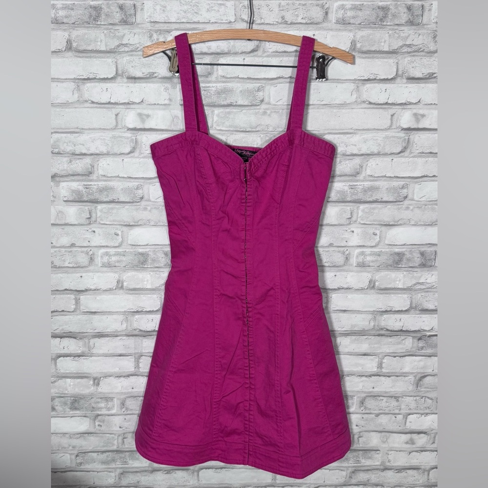 Betsey Johnson Fuchsia Pink Barbiecore Denim Dress